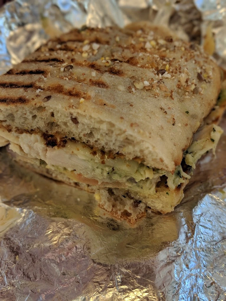 Delicious Chicken Pesto Sandwich at Hungry Birds in Edmonton, AB
